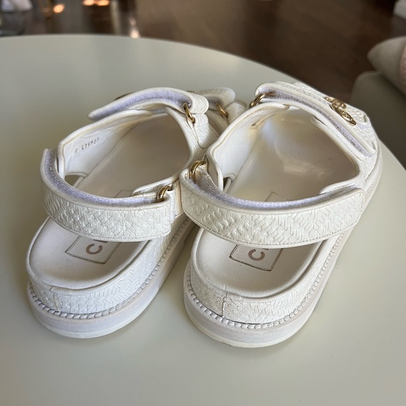 Chanel Dad Sandals white size 38 - Picture 4 of 11